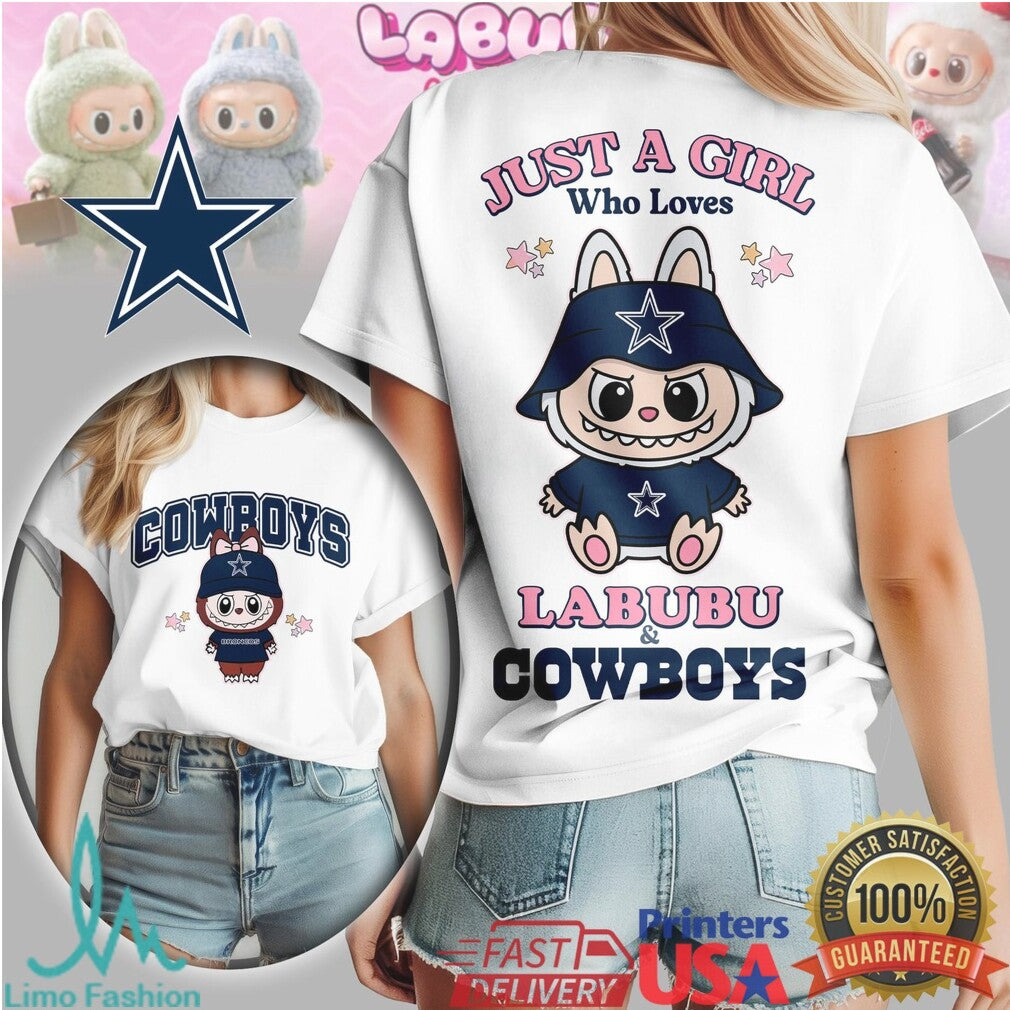Just A Girl Who Loves Labubu and Dallas Cowboys T Shirt - Limotees LLC