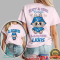 Just A Girl Who Loves Labubu and Detroit Lions T Shirt