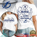 Just A Nurse Who Loves Tampa Bay Lightning Hockey Fan T Shirt - Limotees LLC