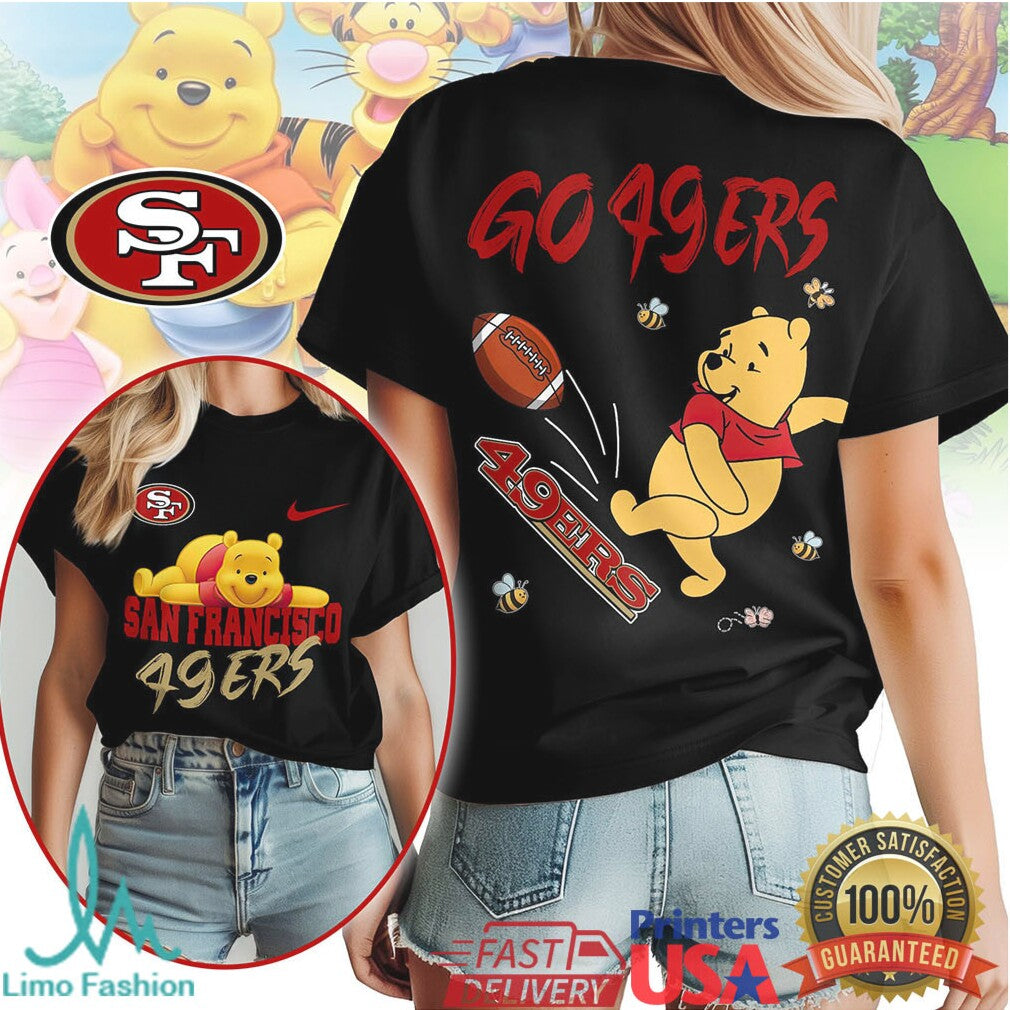 San Francisco 49ers Official NFL Winnie The Pooh Go Shirt - Limotees LLC