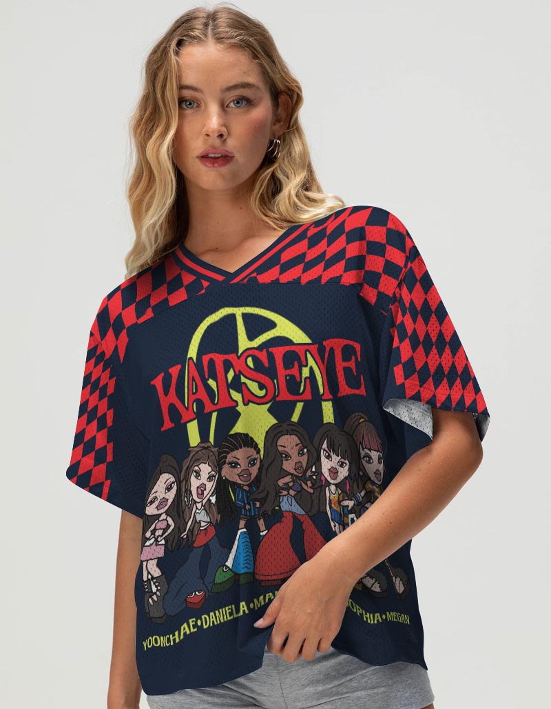 Katseye Chibi Beautiful Tour Mixed Mesh Jersey