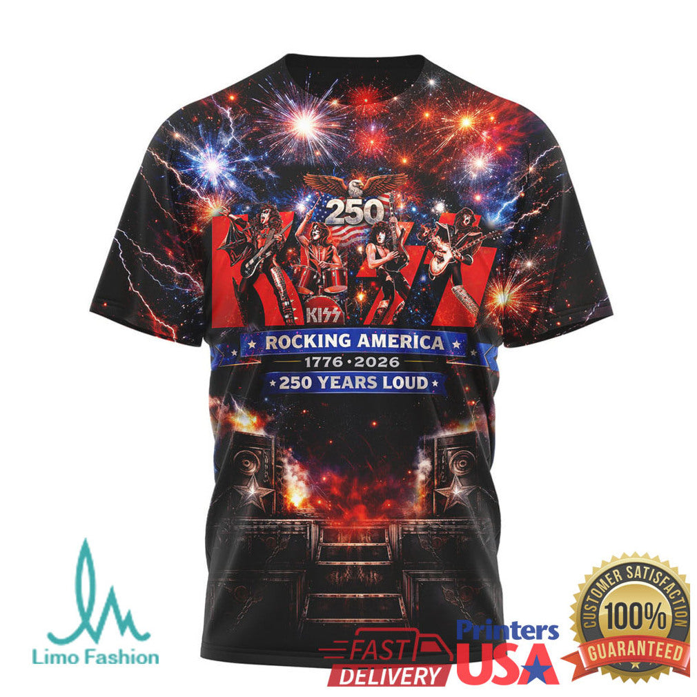 KISS Band 250th Anniversary Rocking America 1776 2026 All Over Print and - Limotees LLC