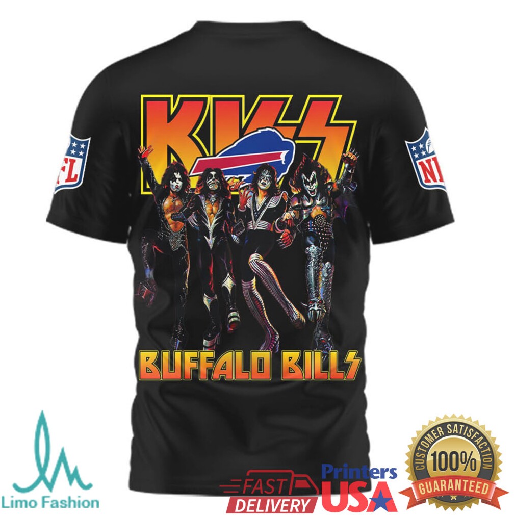 KISS Band x Buffalo Bills NFL Retro Concert Mashup T Shirt