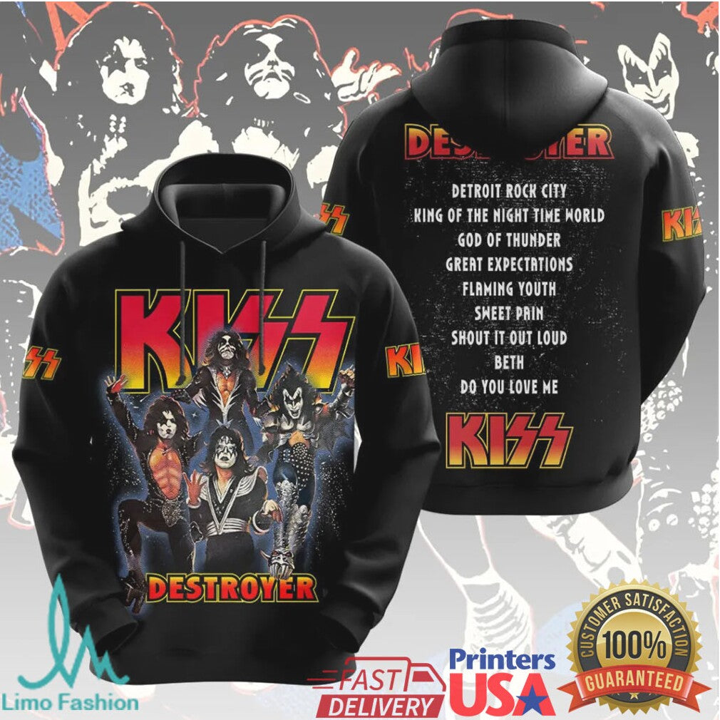 KISS Destroyer Rock Band World Tour 2026 Retro Vintage Style Fans Men T Shirt - Limotees LLC