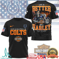 Indianapolis Colts Official NFL Elvis Presley Harley Davidson 3D Shirt - Limotees LLC