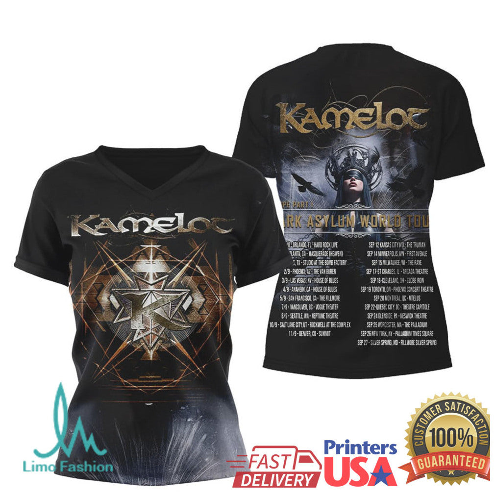 Kamelot Dark Asylum World Tour Band Logo Hoodie and T Shirt - Limotees LLC
