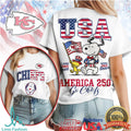 Kansas City Chiefs America 250 Snoopy Patriotic Fan Apparel - Limotees LLC