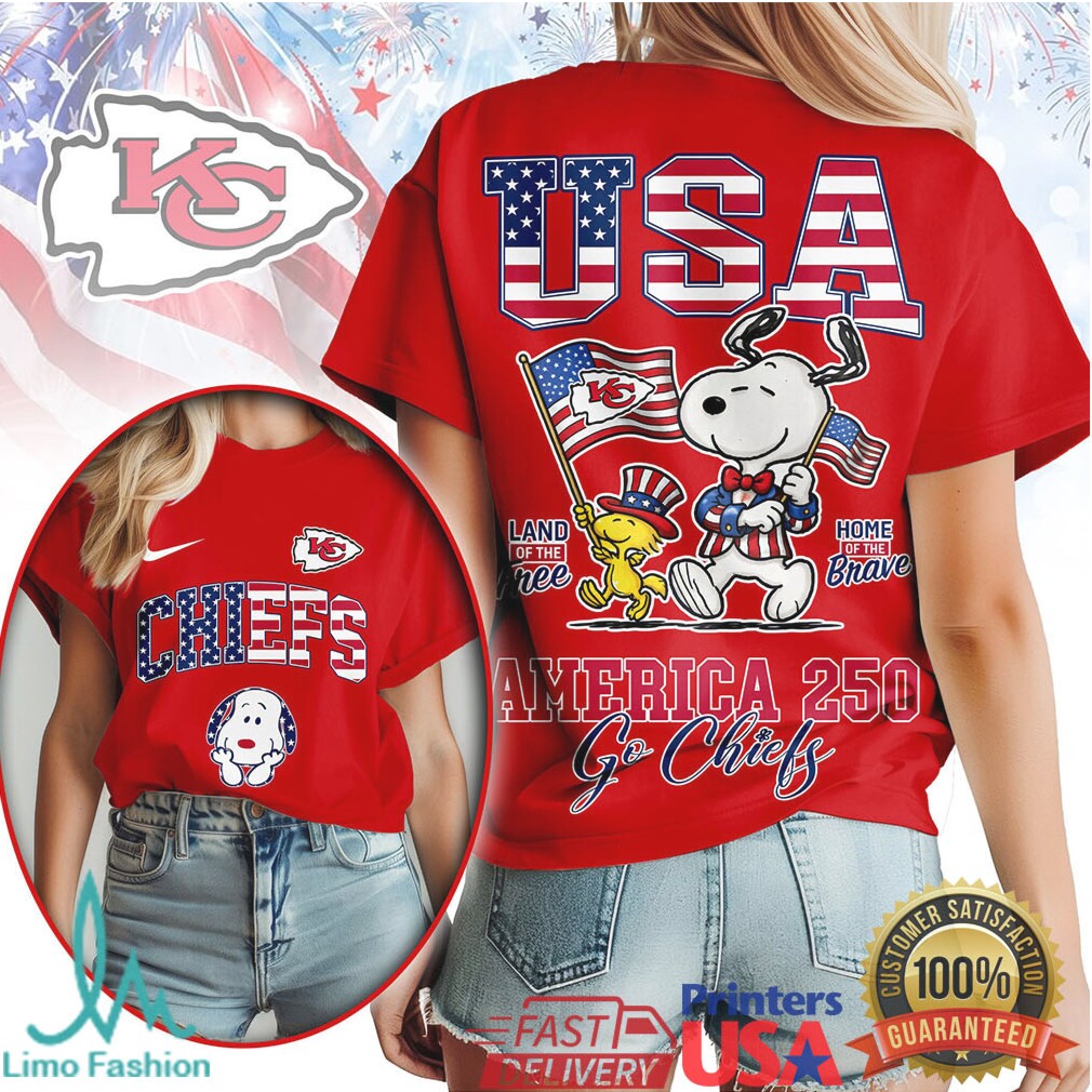 Kansas City Chiefs America 250 Snoopy Patriotic Fan Apparel - Limotees LLC