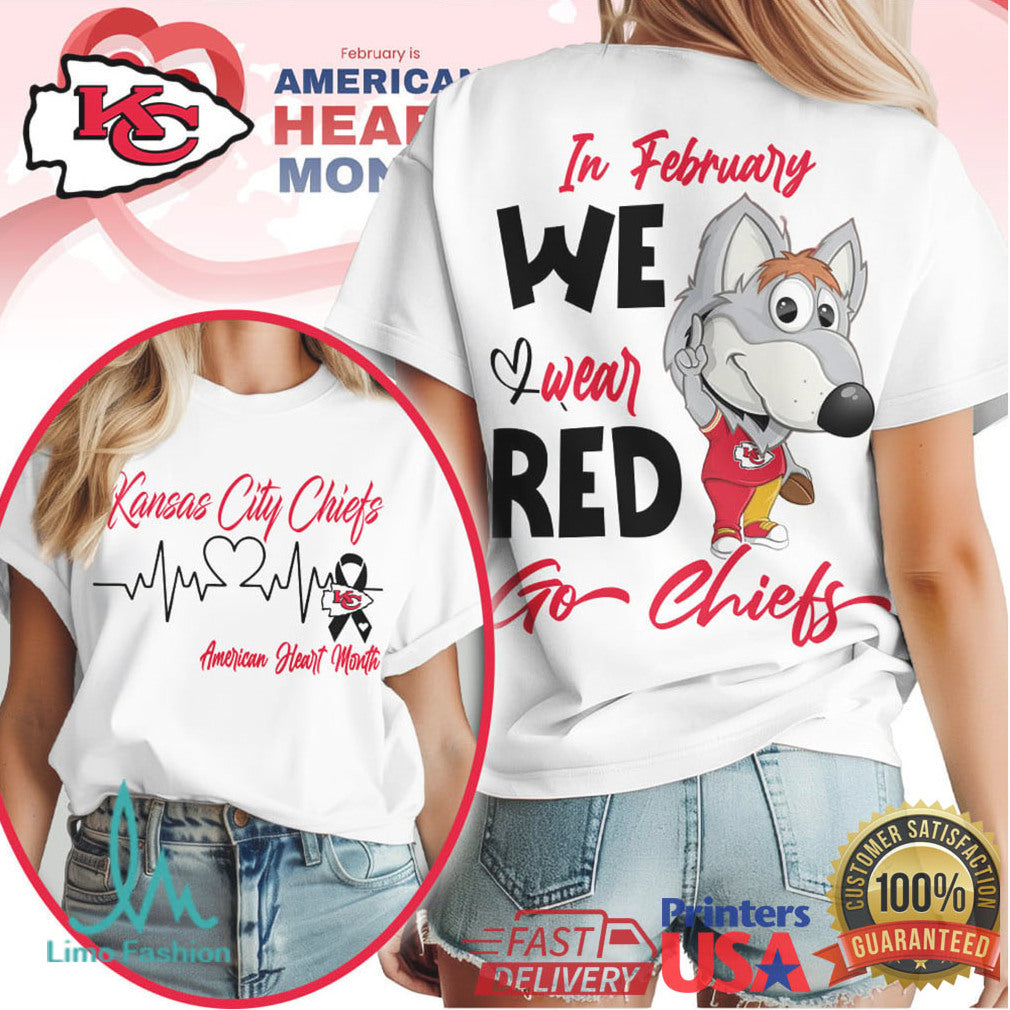 Kansas City Chiefs American Heart Month In February We Wear Red T Shirt
