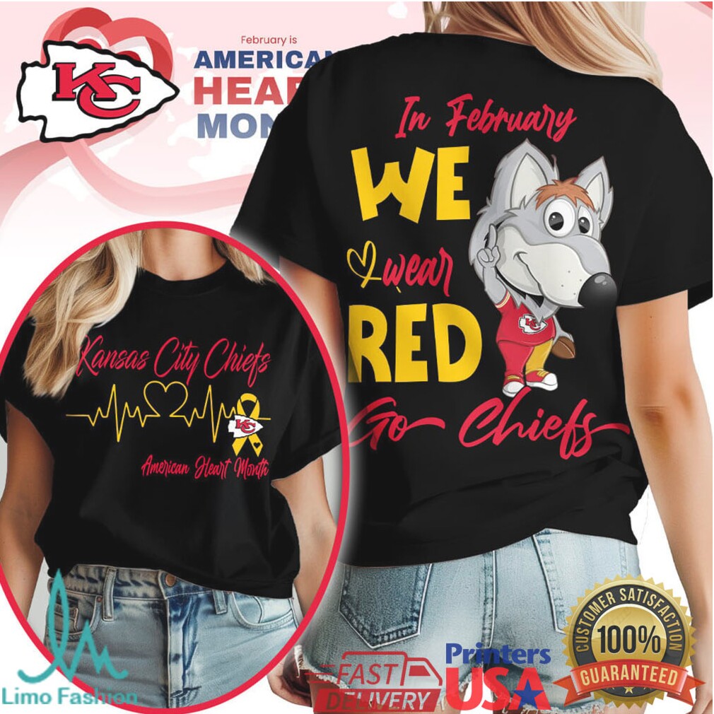 Kansas City Chiefs American Heart Month In February We Wear Red T Shirt
