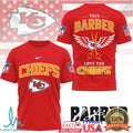Kansas City Chiefs Barber Edition Wings and Scissors Graphic Tee - Limotees LLC
