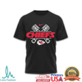 Kansas City Chiefs Biker T Shirt Live to Ride Motorcycle Design - Limotees LLC