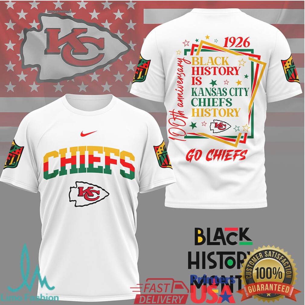 Kansas City Chiefs Black History Month T Shirt100th Anniversary Edition - Limotees LLC