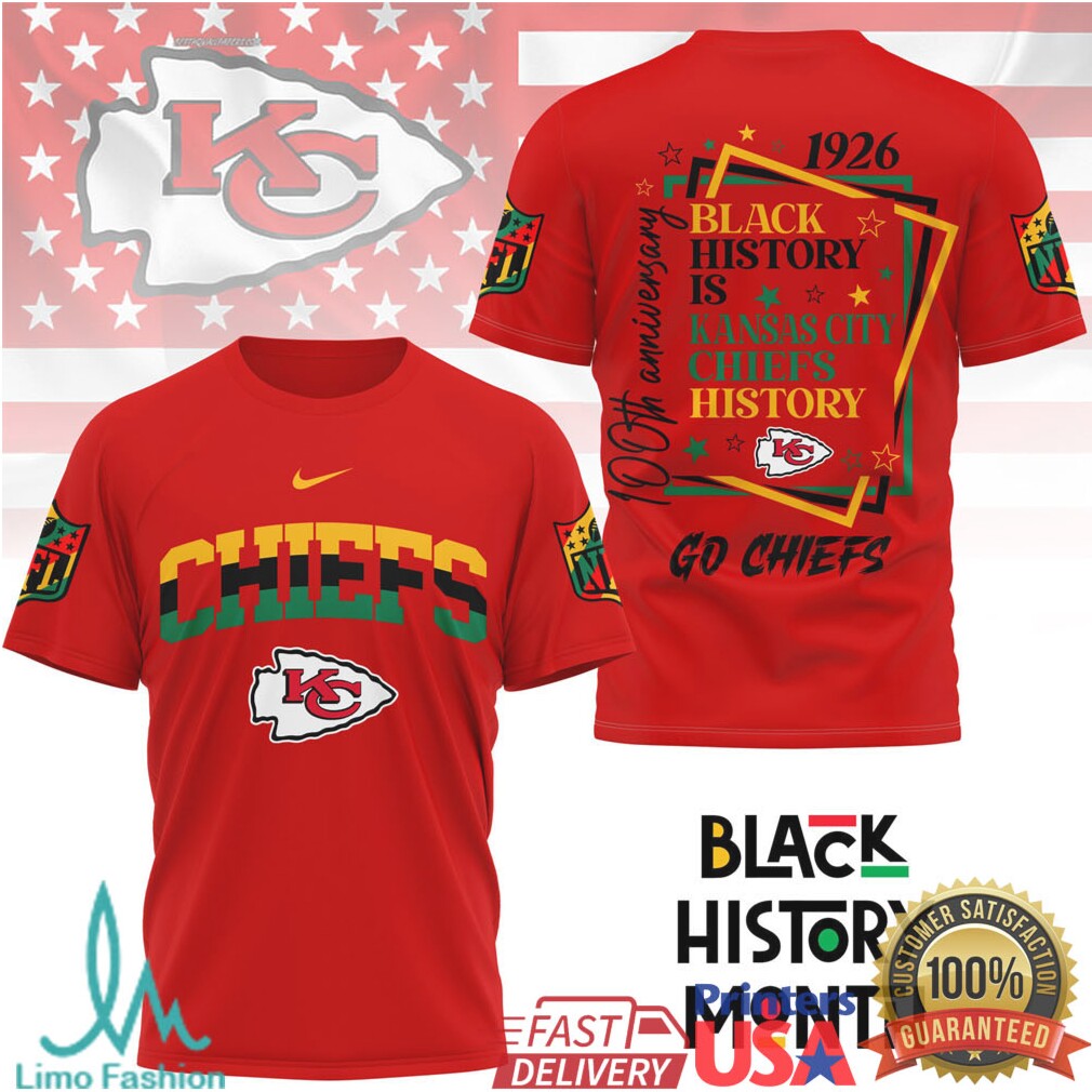 Kansas City Chiefs Black History Month T Shirt100th Anniversary Edition - Limotees LLC