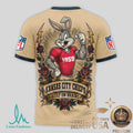 Kansas City Chiefs Bugs Bunny Smart Heart Built On Brains T Shirt - Limotees LLC
