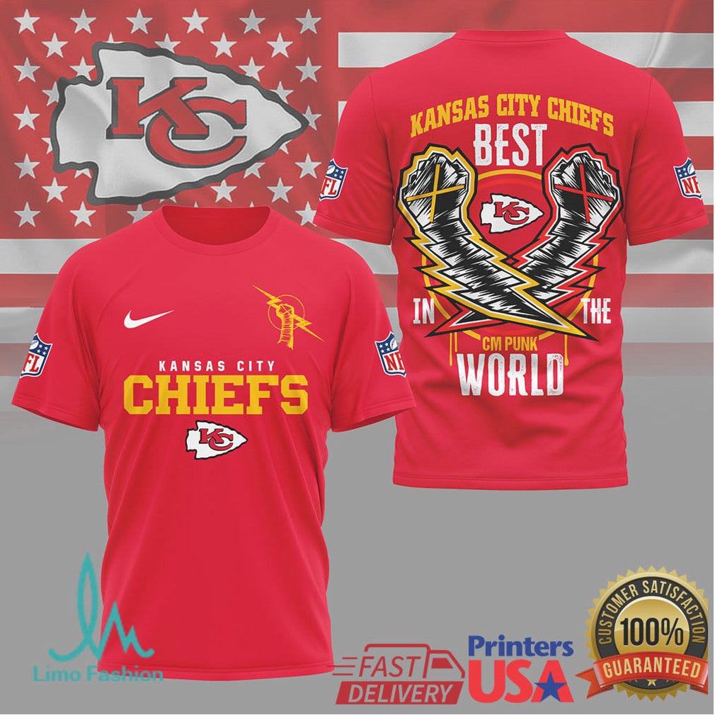 Kansas City Chiefs CM Punk Best In The World Graphic Tee - Limotees LLC