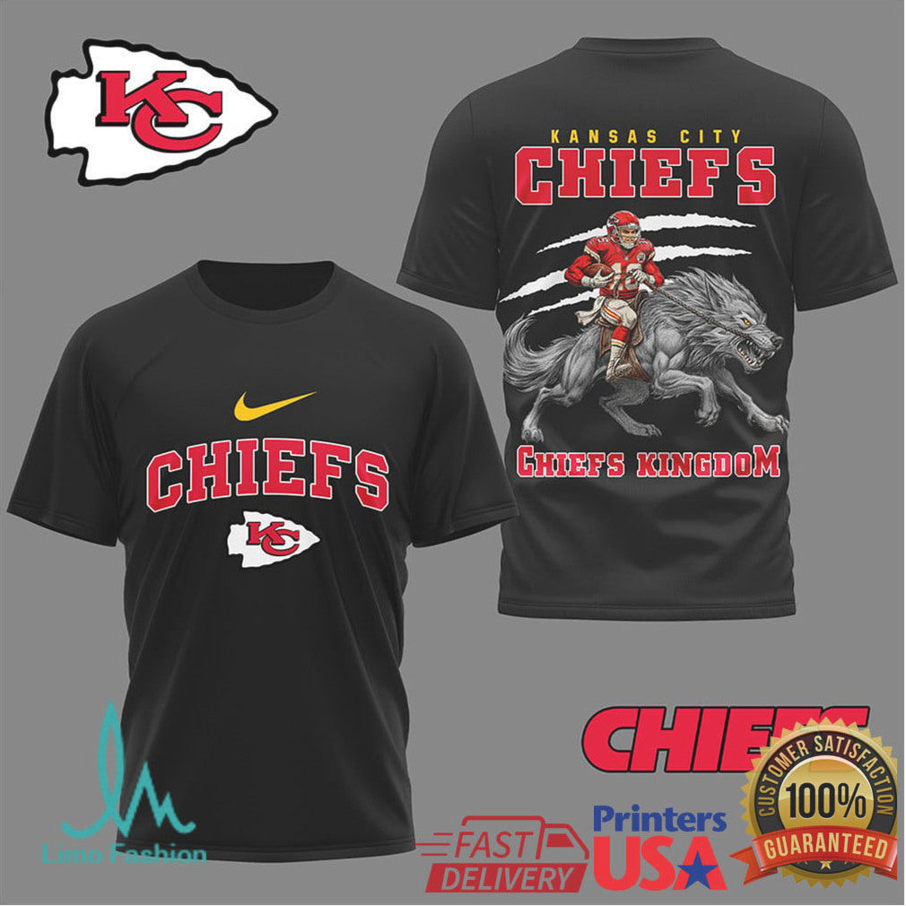 Kansas City Chiefs Chiefs Kingdom Wolf Rider T Shirt