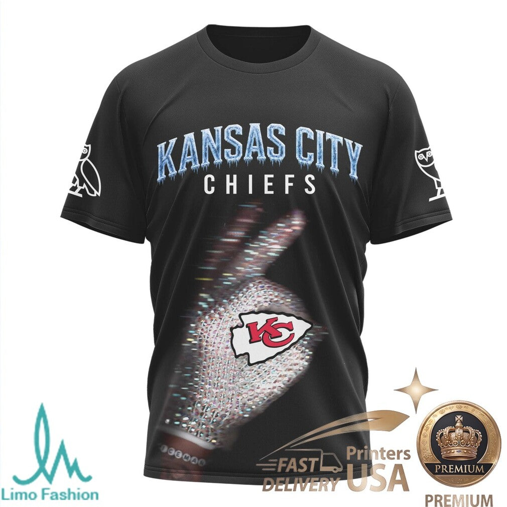 Kansas City Chiefs Drake Iceman Hip Hop Black T Shirt - Limotees LLC