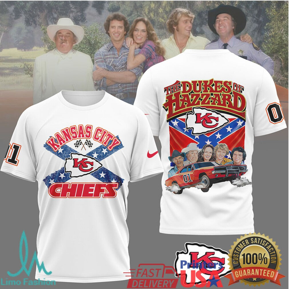 Kansas City Chiefs Dukes of Hazzard General Lee Mashup T Shirt - Limotees LLC