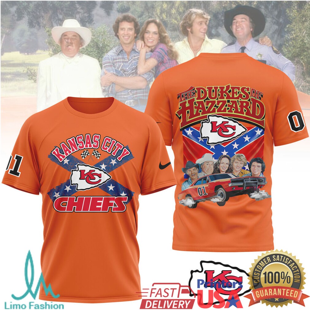Kansas City Chiefs Dukes of Hazzard General Lee Mashup T Shirt - Limotees LLC