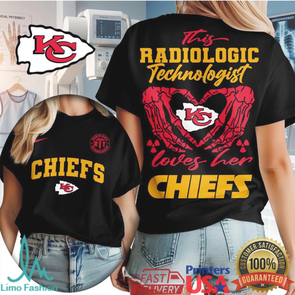 Kansas City Chiefs Fan Rad Tech T Shirt This Radiologic Technologist Loves Her Chiefs T Shirt - Limotees LLC