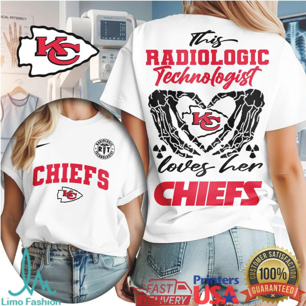 Kansas City Chiefs Fan Rad Tech T Shirt This Radiologic Technologist Loves Her Chiefs T Shirt - Limotees LLC