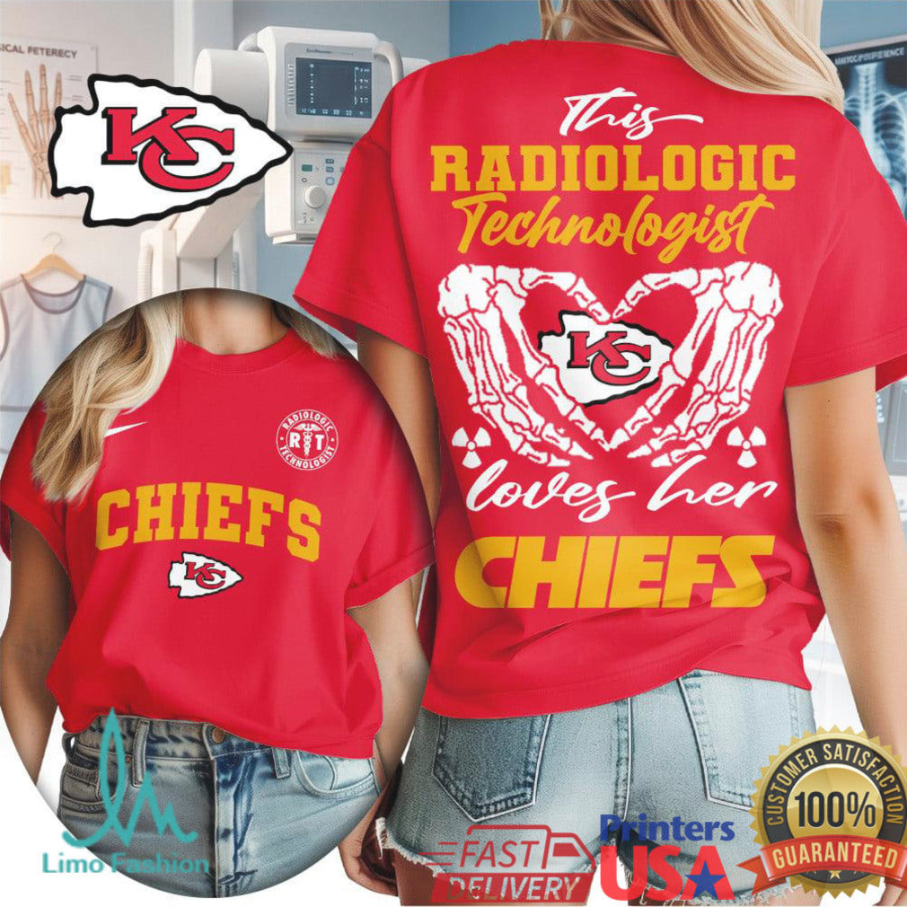 Kansas City Chiefs Fan Rad Tech T Shirt This Radiologic Technologist Loves Her Chiefs T Shirt - Limotees LLC