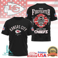 Kansas City Chiefs Firefighter First In Last Out Heroic Nfl Fan Tshirt - Limotees LLC
