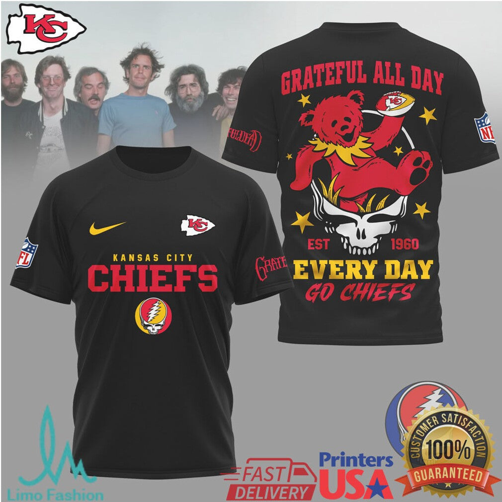 Kansas City Chiefs Grateful Dead Dancing Bear Football Shirt