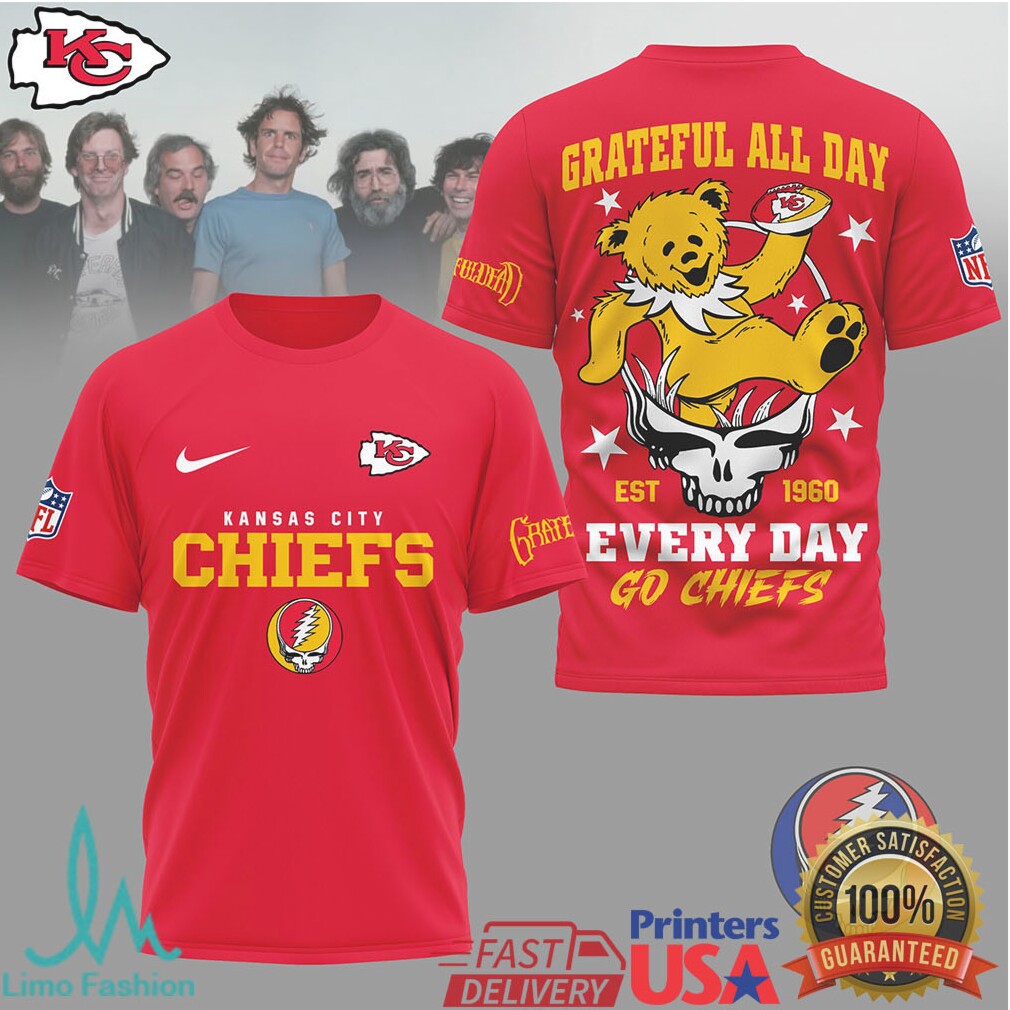 Kansas City Chiefs Grateful Dead Dancing Bear Football Shirt