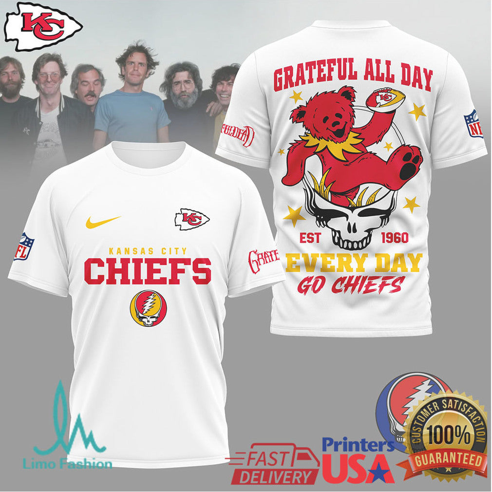 Kansas City Chiefs Grateful Dead Dancing Bear Football Shirt