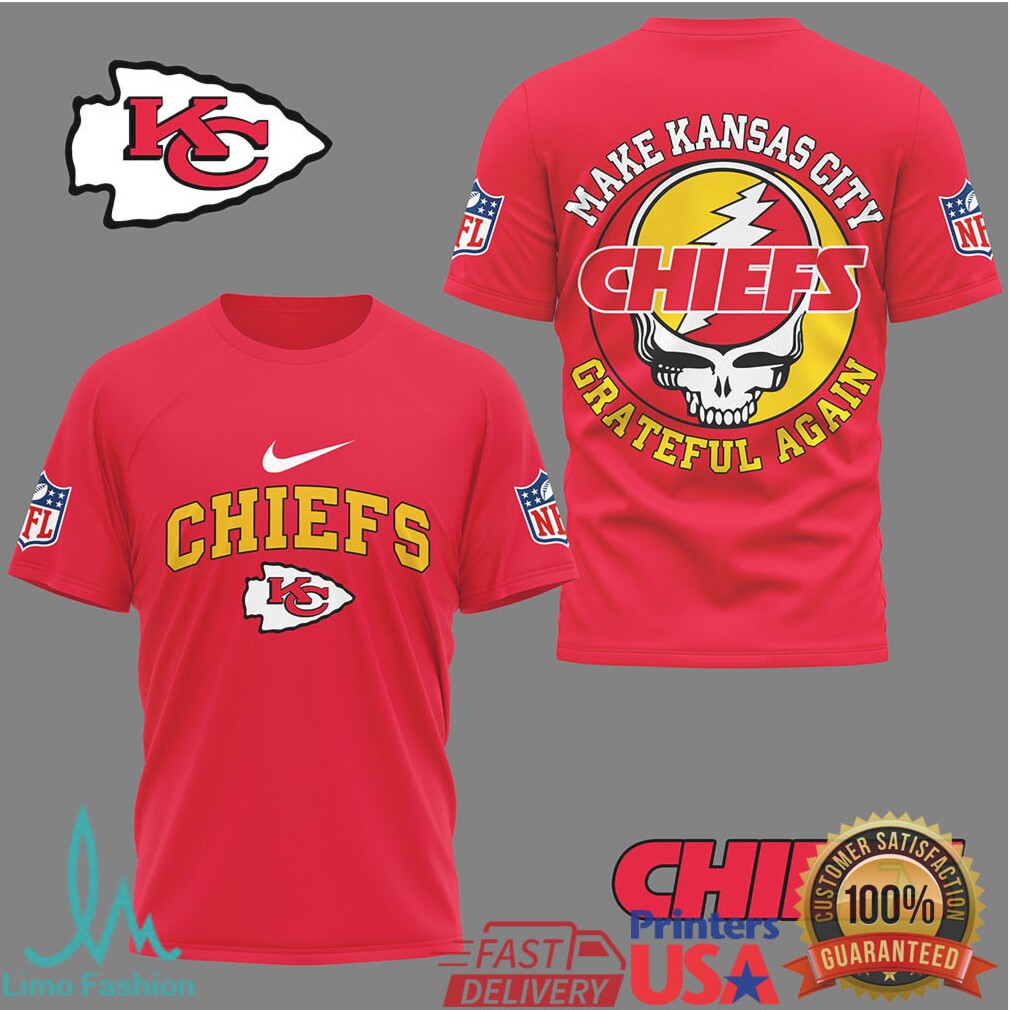 Kansas City Chiefs Grateful Dead Steal Your Face Football Tshirt - Limotees LLC