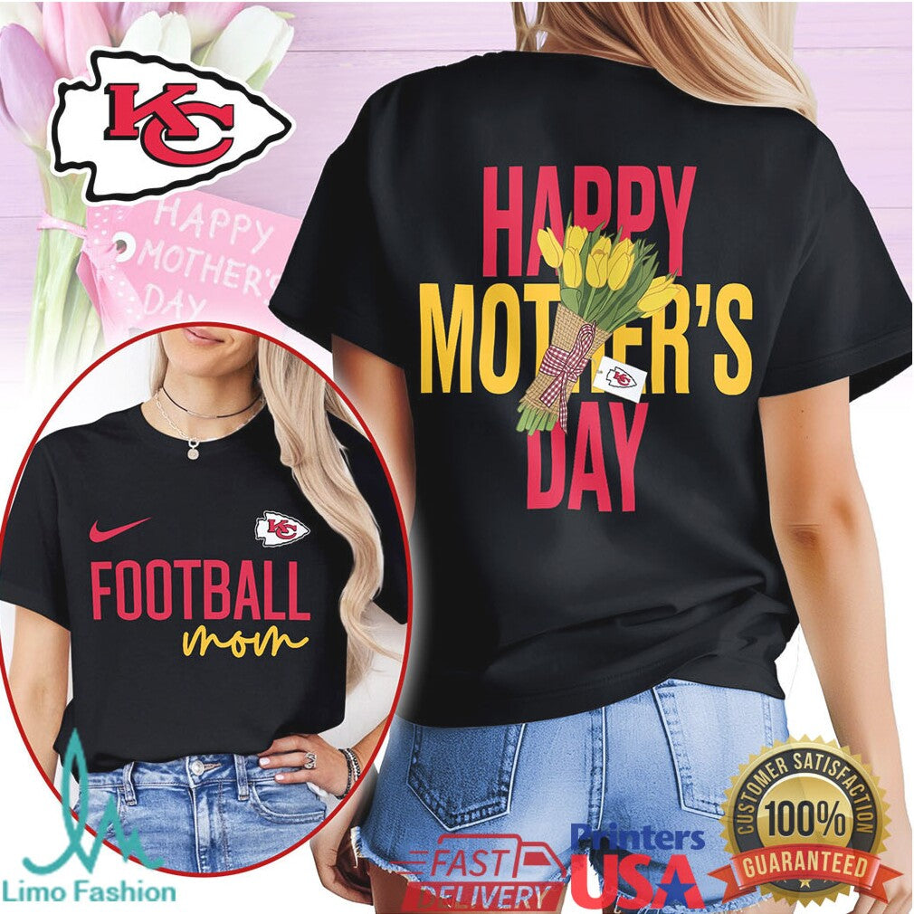 Kansas City Chiefs Happy Mother's Day Football Mom T Shirt - Limotees LLC