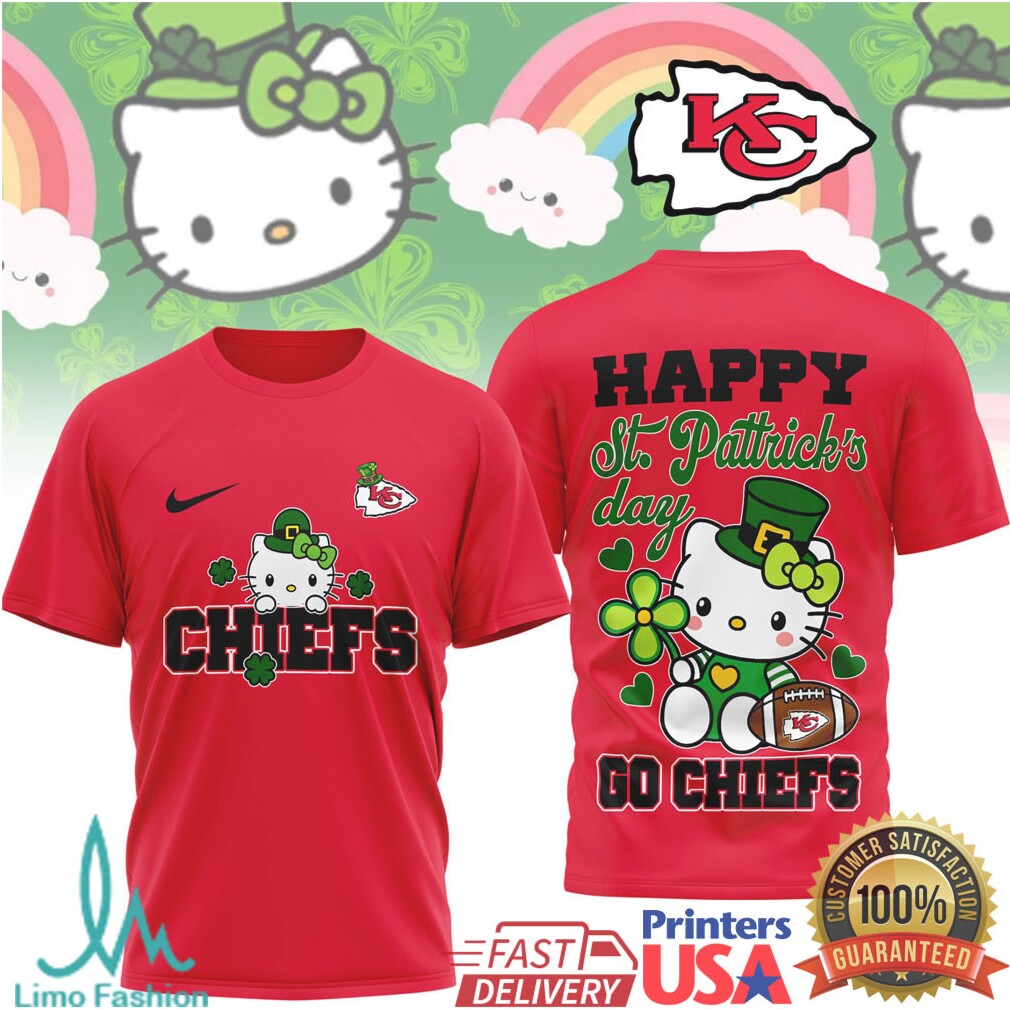 Kansas City Chiefs Hello Kitty St. Patrick's Day Lucky Charm Shirt - Limotees LLC