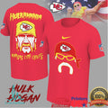 Kansas City Chiefs Hulk Hogan Hulkamania World Champion Fan Tee - Limotees LLC