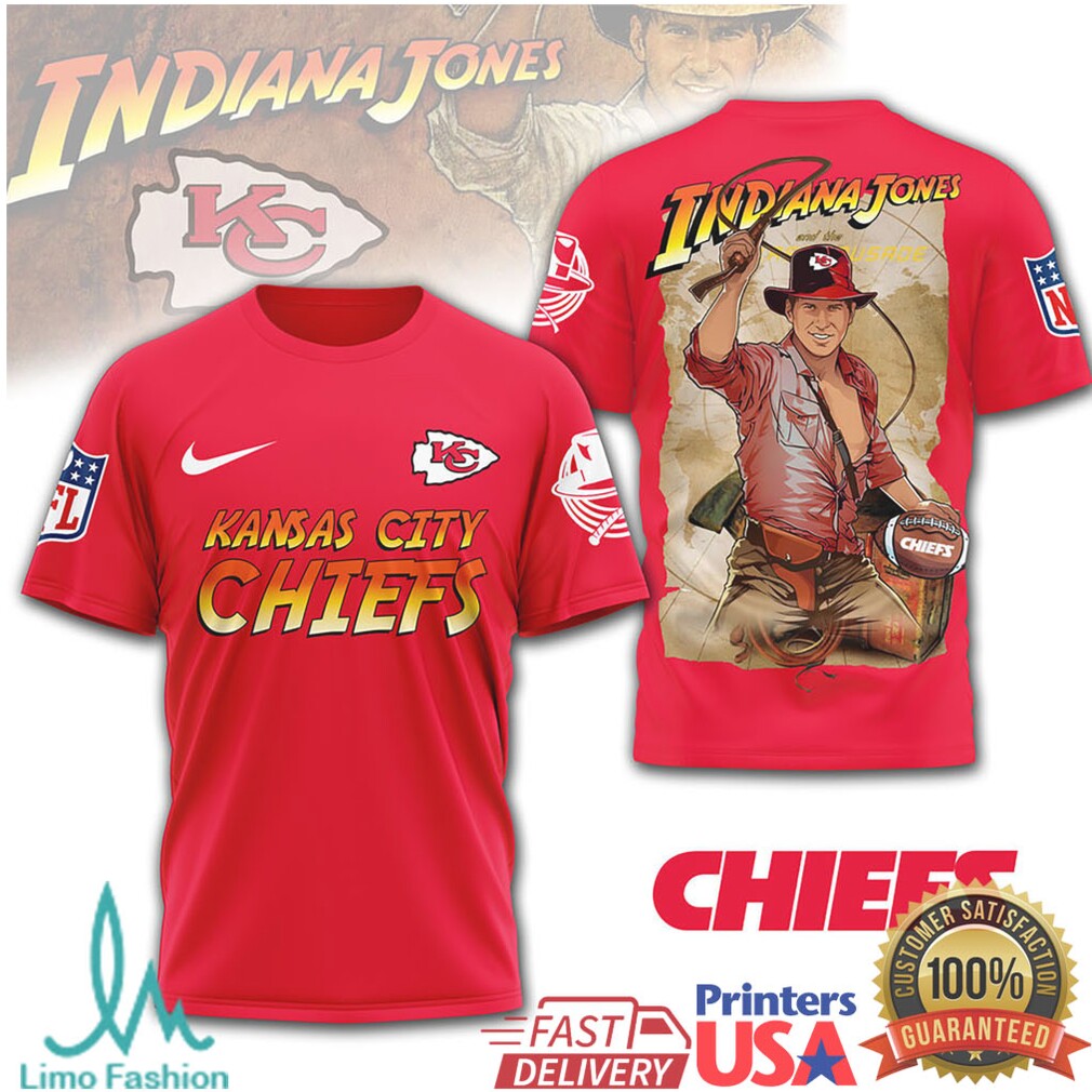 Kansas City Chiefs Indiana Jones Raiders of the Lost Yard T Shirt - Limotees LLC