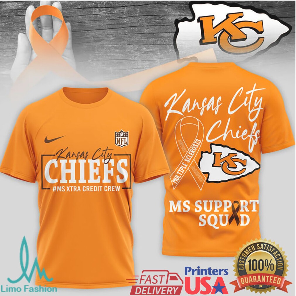 Kansas City Chiefs MS Support Squad Awareness T Shirt - Limotees LLC
