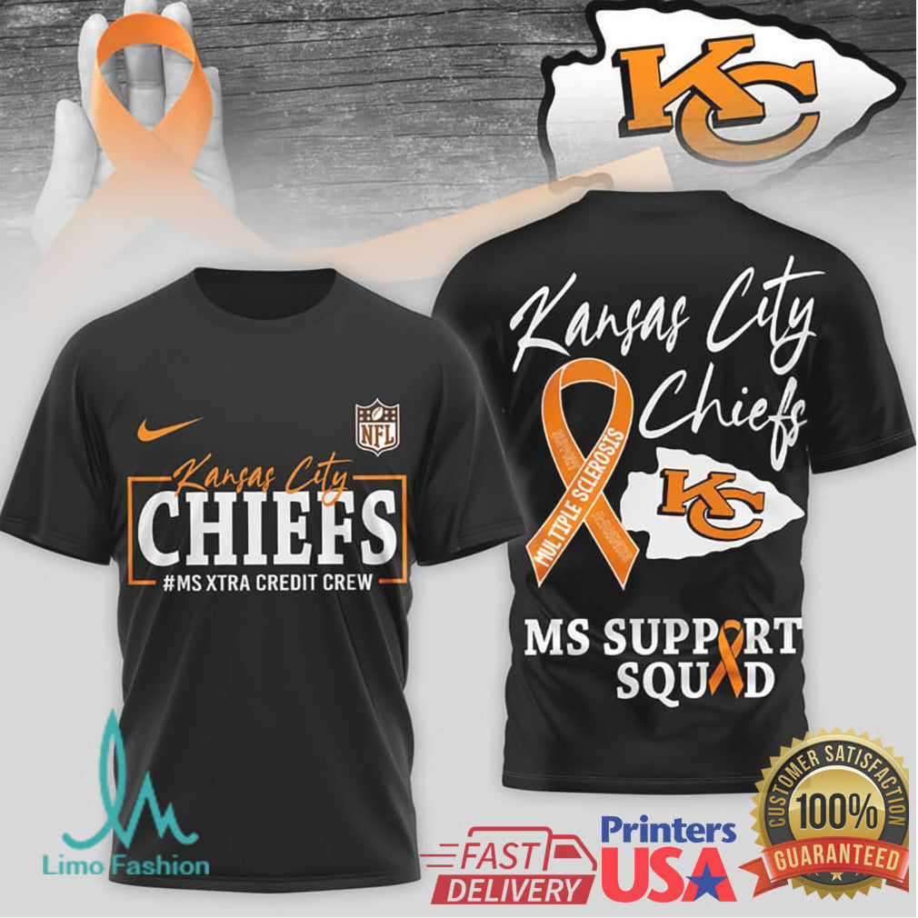 Kansas City Chiefs MS Support Squad Awareness T Shirt - Limotees LLC