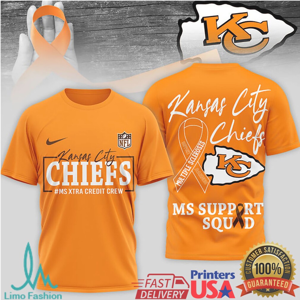 Kansas City Chiefs MS Support Squad Awareness T Shirt - Limotees LLC