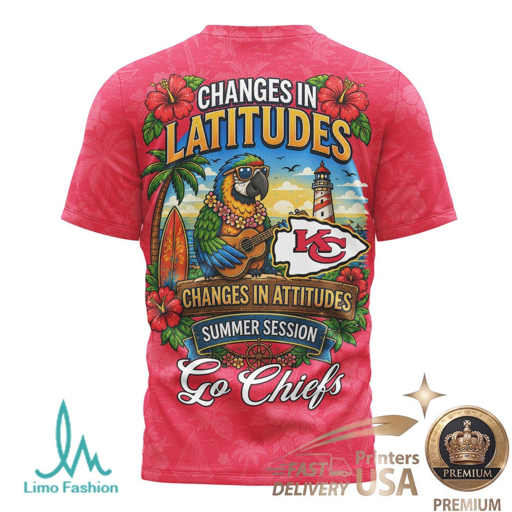 Kansas City Chiefs Margaritaville Changes In Latitudes Summer Session T Shirt - Limotees LLC