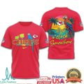 Kansas City Chiefs Margaritaville It's 5 O'Clock Somewhere Parrot T Shirt - Limotees LLC