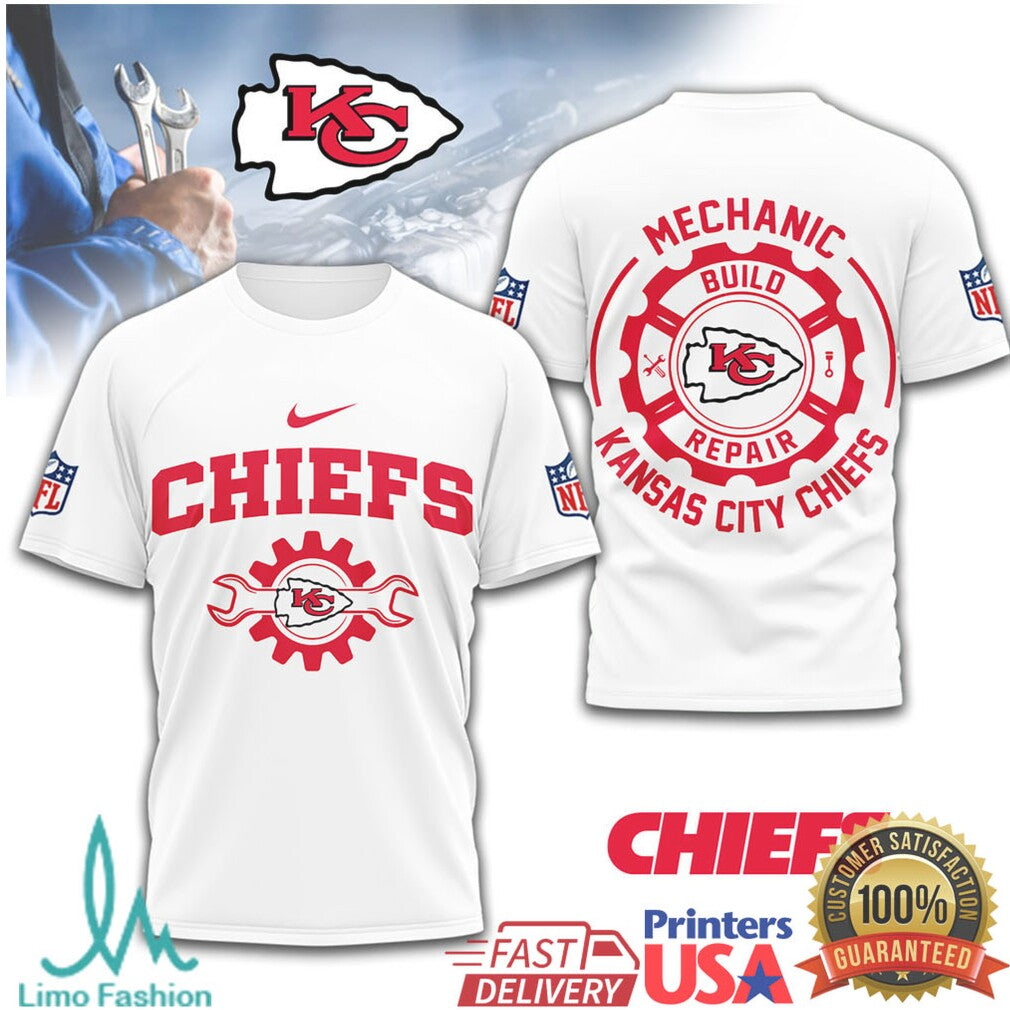 Kansas City Chiefs Mechanic Build Repair Nfl Tshirt - Limotees LLC
