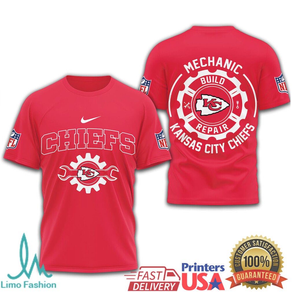 Kansas City Chiefs Mechanic Build Repair Nfl Tshirt - Limotees LLC