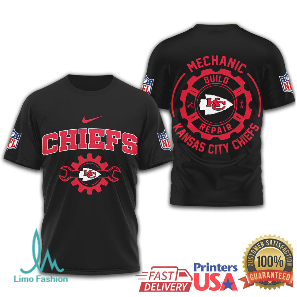 Kansas City Chiefs Mechanic Build Repair Nfl Tshirt - Limotees LLC