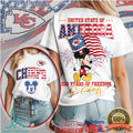 Kansas City Chiefs Mickey Mouse United State of America 250 Years of Freedom T Shirt - Limotees LLC