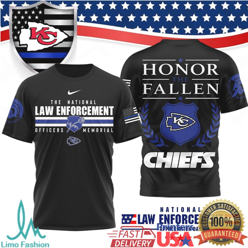 Kansas City Chiefs National Law Enforcement Appreciation Day T Shirt - Limotees LLC