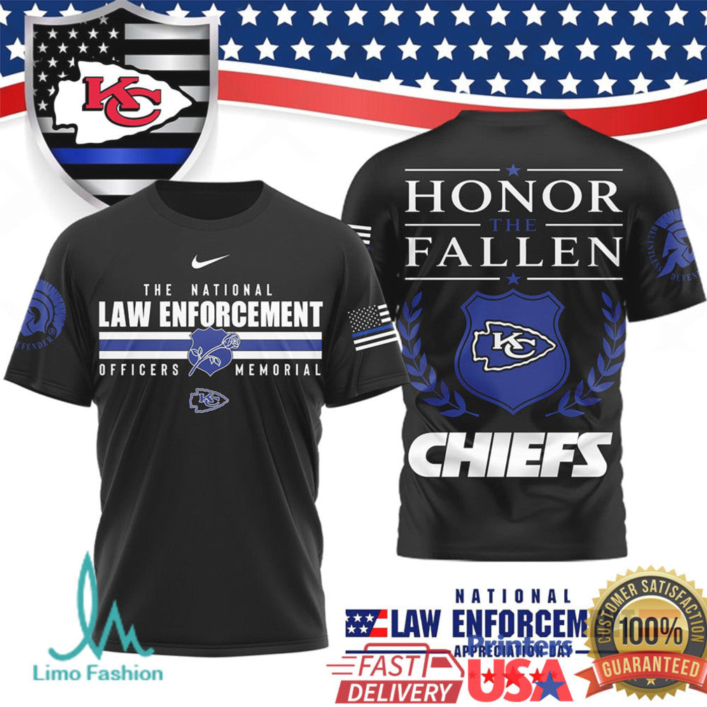 Kansas City Chiefs National Law Enforcement Appreciation Day T Shirt - Limotees LLC