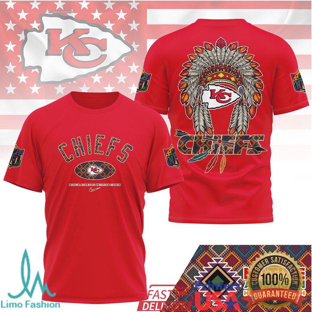 Kansas City Chiefs Native American Heritage Month Tribal T Shirt - Limotees LLC