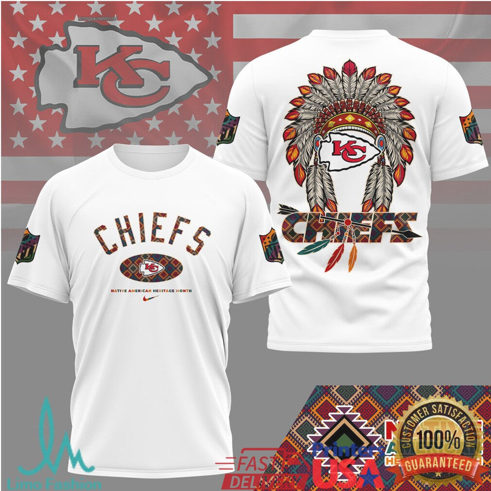 Kansas City Chiefs Native American Heritage Month Tribal T Shirt - Limotees LLC