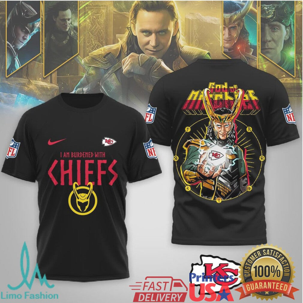 Kansas City Chiefs Official Loki NFL God Of Mischief 3D Shirt - Limotees LLC